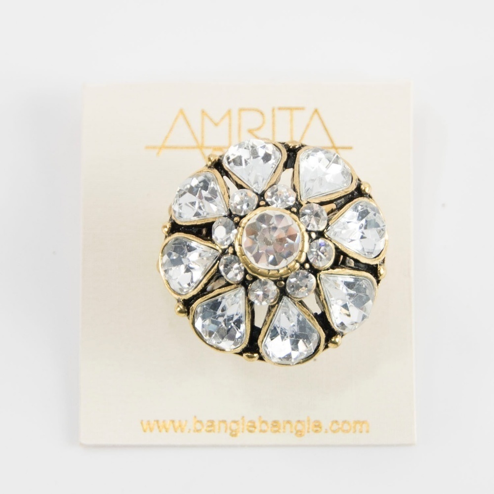Amrita Singh Crystal Mary Louise Stretch Ring - Picture 2 of 5
